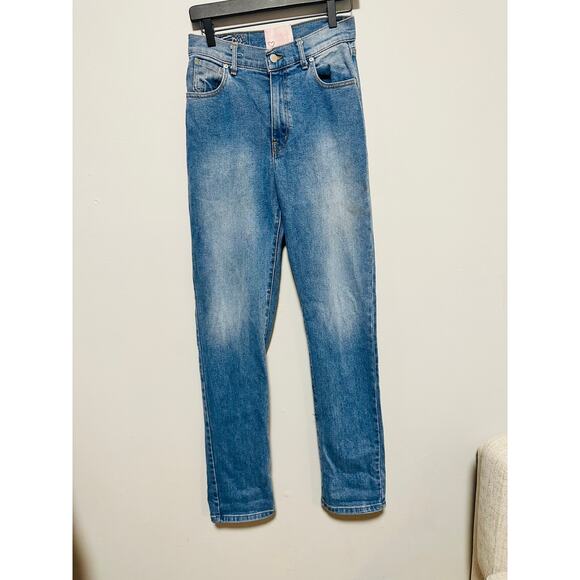 REVICE Women’s Uptown Medium Wash Denim High Waisted Star Patch Jeans size 28 - Picture 2 of 14